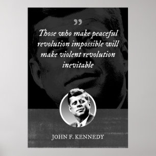 Wie een vreedzame revolutie onmogelijk maakt, zal  poster