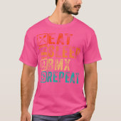 Wie eet slaap BMX Herhaal T-shirt (Voorkant)