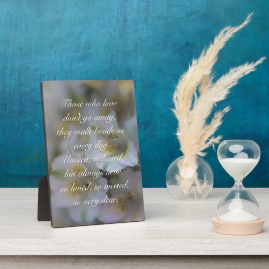 Wie er van houdt, gaat niet weg met gedicht fotoplaat (Zijkant)