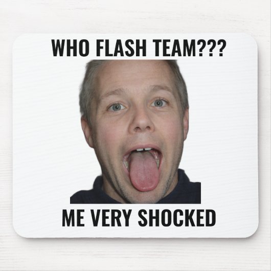 Wie Flash Team Grappige Gamer Muismat (Voorkant)