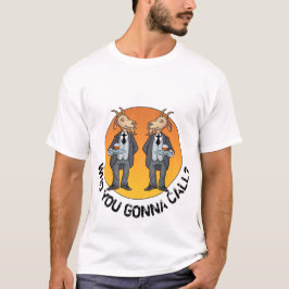Wie ga je bellen? Geiten Butler! Grappige cartoon T-shirt