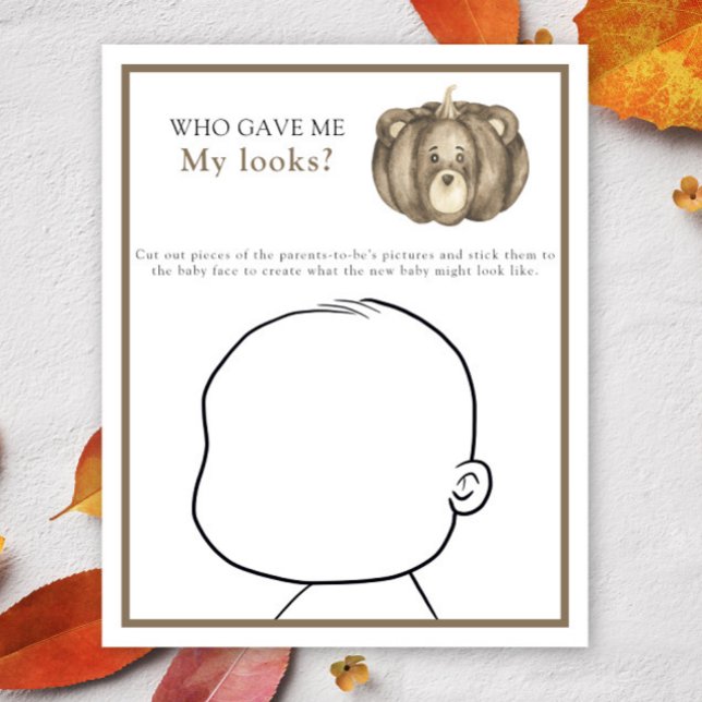 Wie gaf me mijn looks baby shower spel (Creator heeft geüpload)