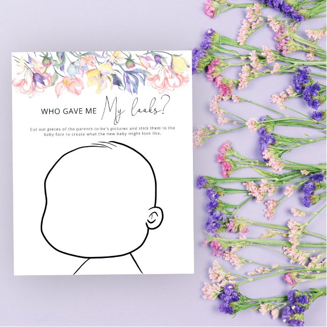 Wie gaf me mijn looks baby shower spel (Creator heeft geüpload)