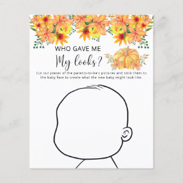 Wie gaf me mijn looks baby shower spel