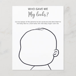 Wie gaf me mijn looks baby shower spel