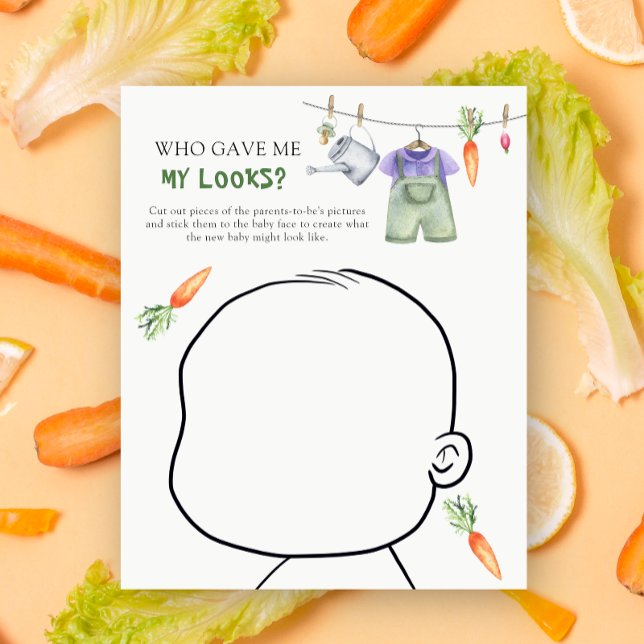 Wie gaf me mijn looks VEGGIE baby shower spel (Creator heeft geüpload)