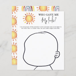 Wie gaf me mijn uiterlijk? baby shower spel