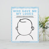 Wie gaf me mijn uiterlijk [Luxe Lace [blauw]] Briefhoofd (Staand voorkant)