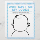 Wie gaf me mijn uiterlijk [Luxe Lace [blauw]] Briefhoofd (Voorkant / Achterkant)