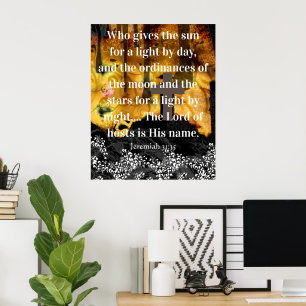 Wie geeft de zon als licht overdag poster