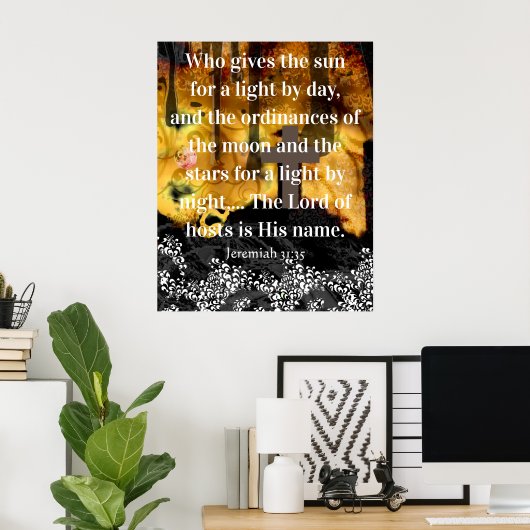Wie geeft de zon als licht overdag poster (Thuiskantoor)