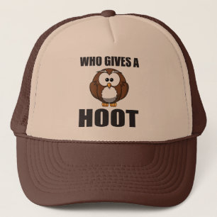 Wie geeft een Hoot Owl Pun Trucker Pet