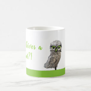 Wie geeft een Hoot? Silver Burroeping Owl Art Koffiemok