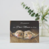 Wie gewünscht: Ein paar Mäuse für Dich! Briefkaart (Staand voorkant)