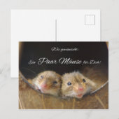 Wie gewünscht: Ein paar Mäuse für Dich! Briefkaart (Voorkant / Achterkant)