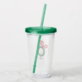 Wie gluurt door de Kerstkrans Acryl Drinkbeker (Achterkant)