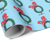 Wie gluurt door de Kerstkrans Cadeaupapier (Rol Hoek)