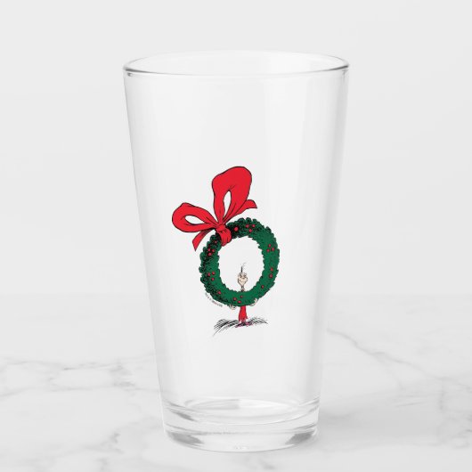 Wie gluurt door de Kerstkrans Glas (Voorkant)