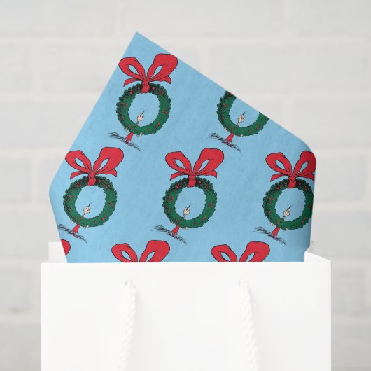Wie gluurt door de Kerstkrans Tissuepapier (Cadeauzakje)