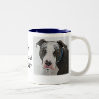 Wie gooide die sneeuwbal tweekleurige koffiemok