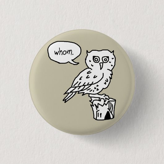 wie grammatica g33k-toets ronde button 3,2 cm (Voorkant)