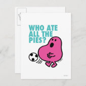 Wie heeft alle taarten opgegeten? briefkaart (Voorkant / Achterkant)