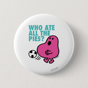 Wie heeft alle taarten opgegeten? ronde button 5,7 cm