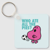 Wie heeft alle taarten opgegeten? sleutelhanger (Voorkant)