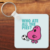 Wie heeft alle taarten opgegeten? sleutelhanger (Voorkant)