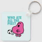Wie heeft alle taarten opgegeten? sleutelhanger (Achterkant)