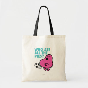 Wie heeft alle taarten opgegeten? tote bag