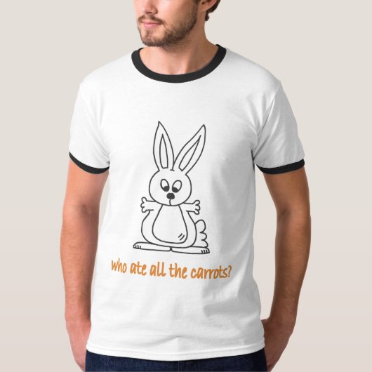 Wie heeft alle wortelen opgegeten? t-shirt (Voorkant)