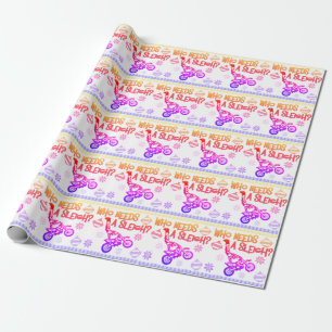 Wie heeft behoefte aan een dikke vuile kerstkeuter cadeaupapier