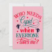 Wie heeft Cupido nodig als iedereen van me houdt, Feestdagenkaart (Voorkant)