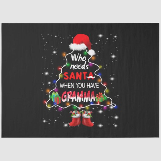 Wie heeft de kerstman nodig als je gramma hebt tissuepapier (Voorkant)