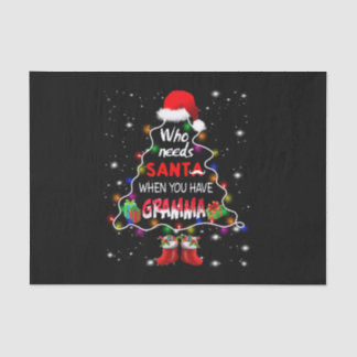 Wie heeft de kerstman nodig als je gramma hebt tissuepapier