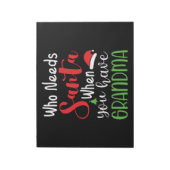 Wie heeft de Kerstman nodig als je oma hebt Notitieblok (Linkerzijde)