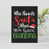 Wie heeft de Kerstman nodig als je oma hebt Save The Date (Staand voorkant)