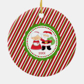 Wie heeft de Kerstman nodig. Grandma Grandpa Kerst Keramisch Ornament (Achterkant)