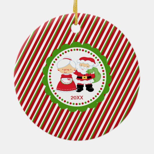 Wie heeft de Kerstman nodig. Grandma Grandpa Kerst Keramisch Ornament (Achterkant)