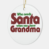 Wie heeft de Kerstman nodig Keramisch Ornament (Links)