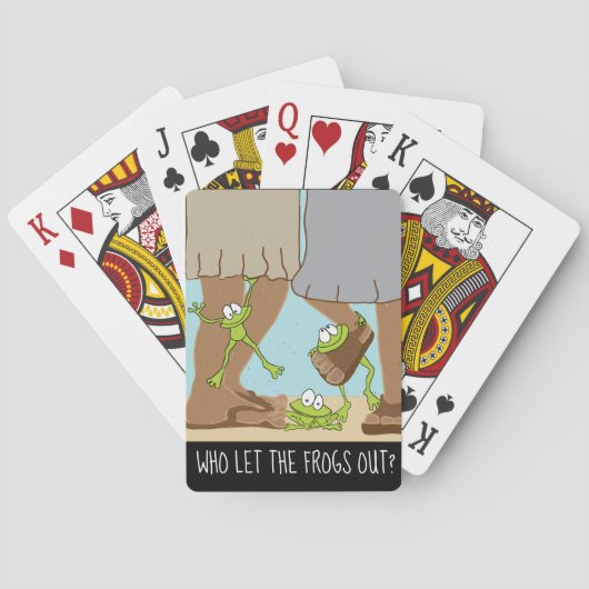 Wie heeft de kikkers uit de kikkers gezet? pokerkaarten (Achterkant)
