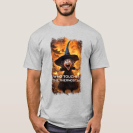 Wie heeft de thermostaat aangeraakt? t-shirt