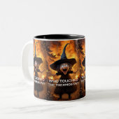 Wie heeft de thermostaat aangeraakt? tweekleurige koffiemok (Voorkant links)