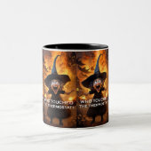 Wie heeft de thermostaat aangeraakt? tweekleurige koffiemok (Center)