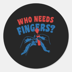 Wie heeft de vingers nodig op 4 juli ronde sticker