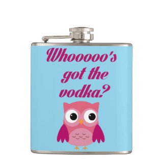 Wie heeft de wodka? heupfles