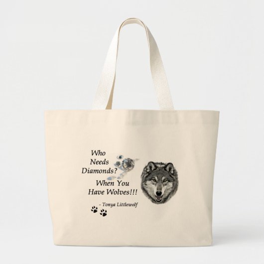 Wie heeft diamanten Collectie nodig Grote Tote Bag (Voorkant)