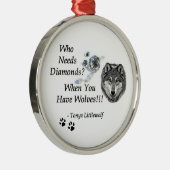 Wie heeft diamanten nodig - kerstversiering met Wo Metalen Ornament (Rechts)