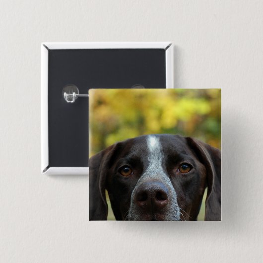 Wie heeft Dog? Vierkante Button 5,1 Cm (Voorkant /achterkant)